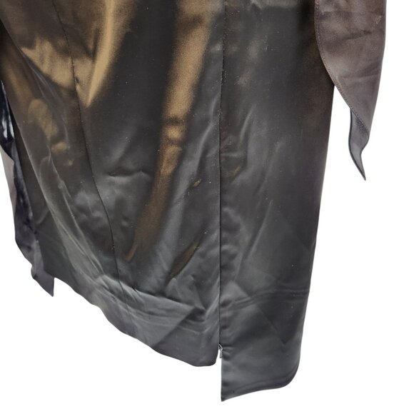 Designer Valery Kovalska Asymmetric Black Midi Skirt Layered Exposed Zipper - Picture 8 of 16